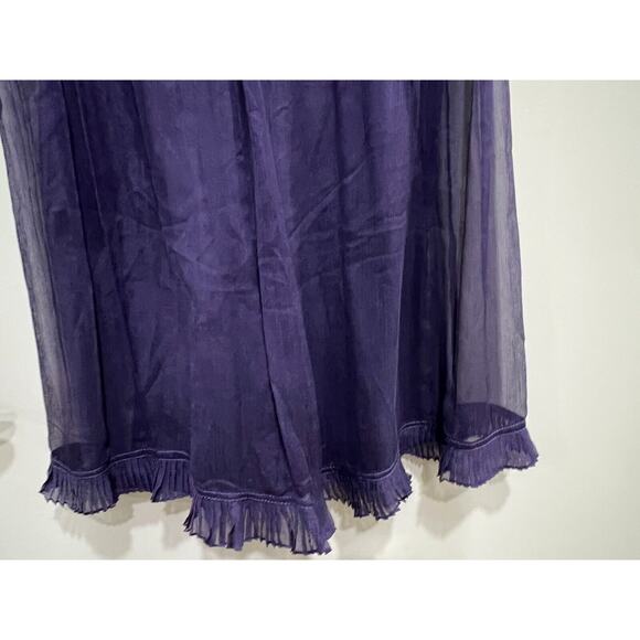 Womens Purple Baby doll , Grunge 100% Silk Dress, L ,Max Studio Special Edition - Picture 5 of 6